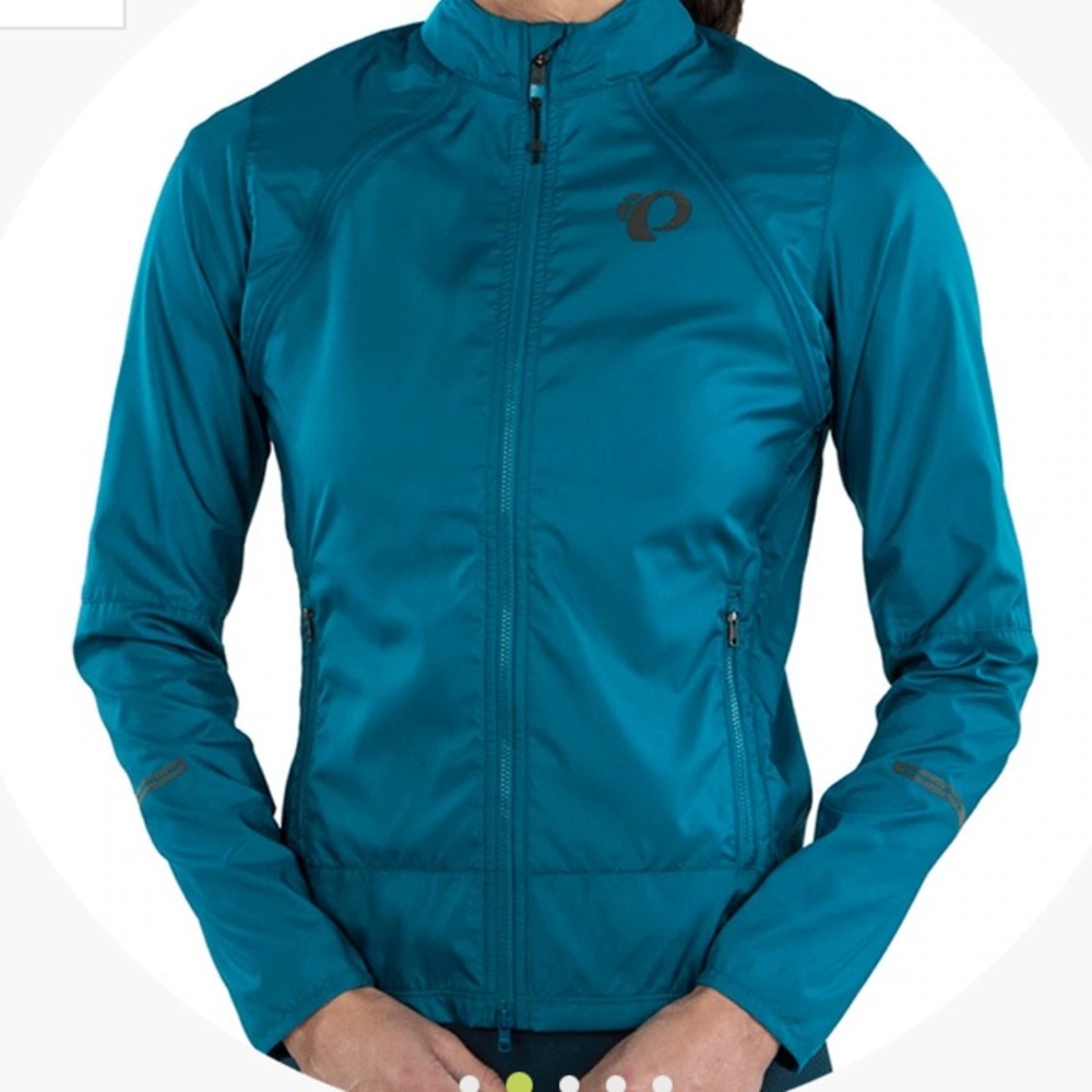 Pearl Izumi Womens Elite Escape Convertible Full Zip Jacket Size Large Teal